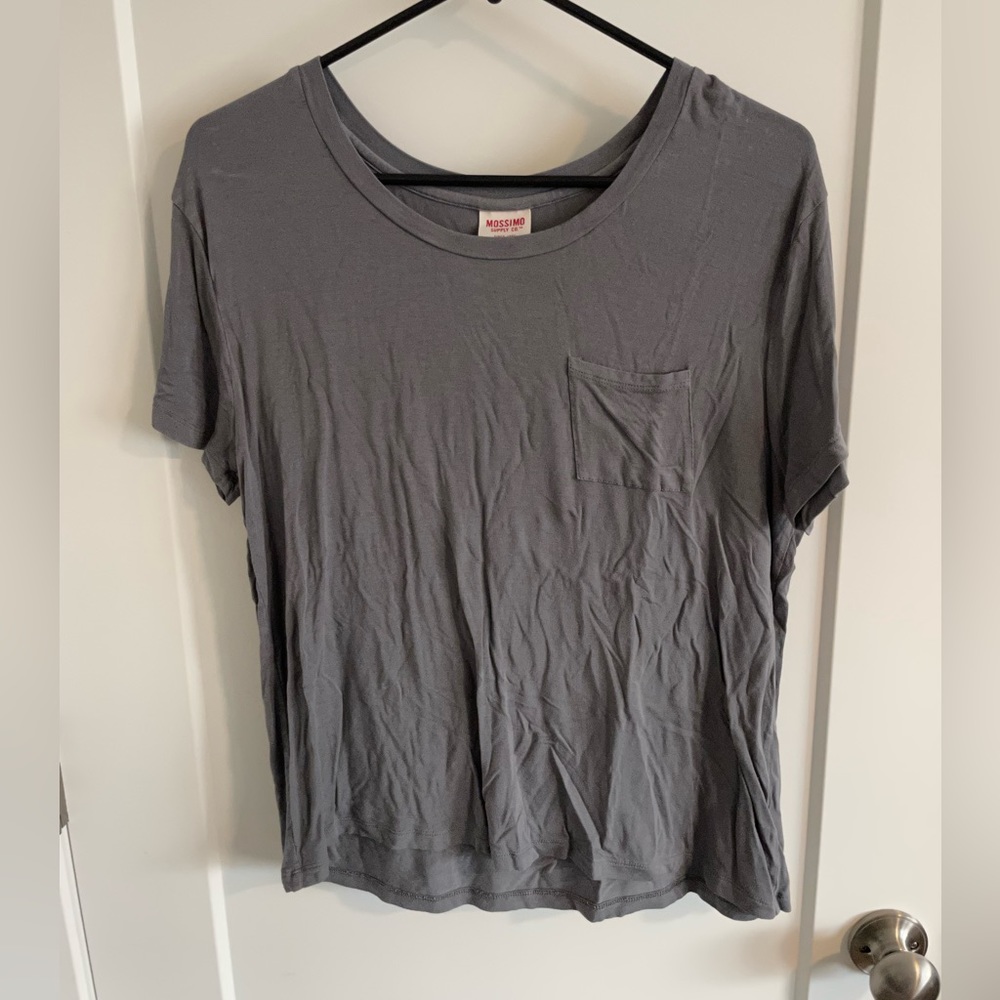 Medium Gray Mossimo Supply Co. Short Sleeve Shirt with Pocket